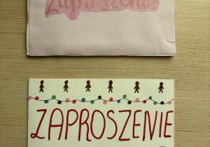 zaproszenie - praca ucznia