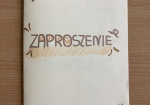 zaproszenie - praca ucznia