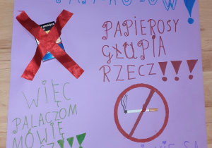 plakaty uczniów w ramach projektu edukacyjnego reklamy społeczne