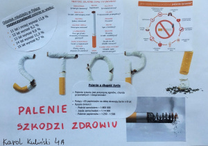 plakaty uczniów w ramach projektu edukacyjnego reklamy społeczne